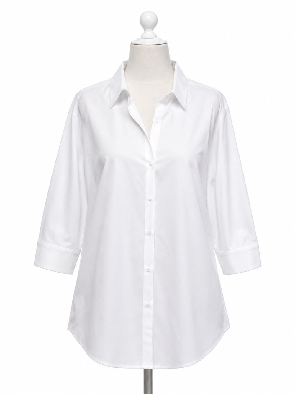 H&M Blouse Womens Size 14 Black White Cropped Button Up Long Sleeves Collared